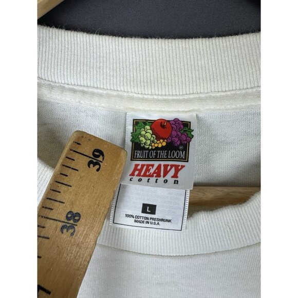 Vintage 90s New York City Big Apple World Trade Center Stitche Embroidered Art T - Picture 10 of 12